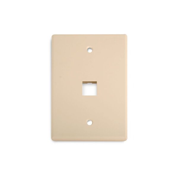 Wirepath™ 1-Port Midi Wall Plate (Ivory)
