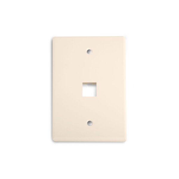 Wirepath™ 1-Port Midi Wall Plate (Light Almond)