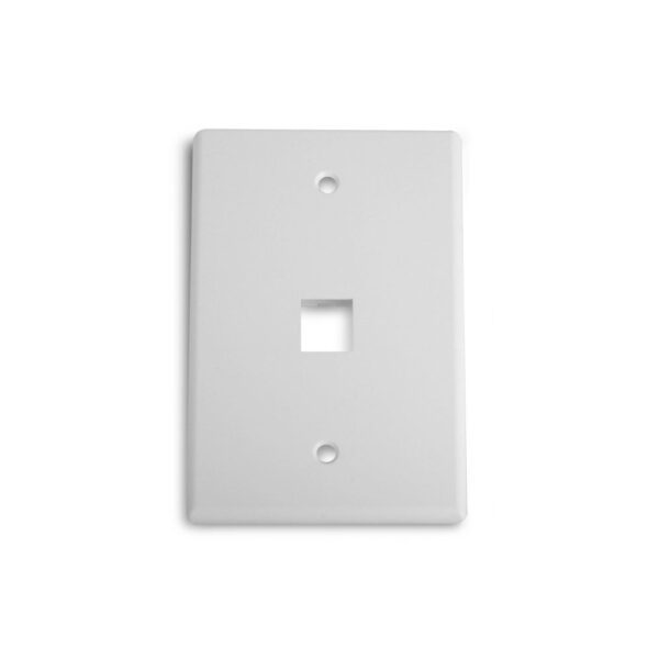 Wirepath™ 1-Port Midi Wall Plate (White)