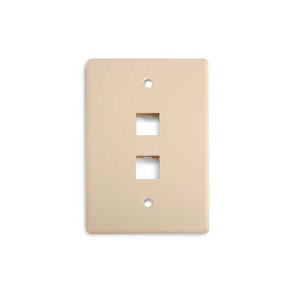 Wirepath™ 2-Port Midi Wall Plate (Ivory)