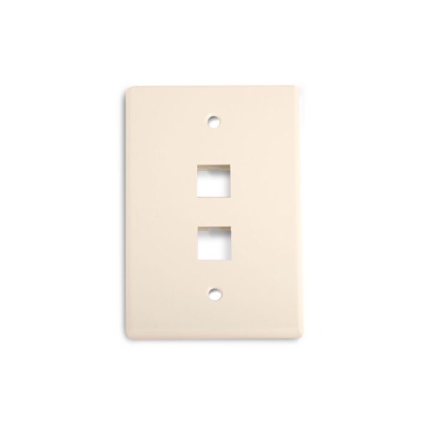 Wirepath™ 2-Port Midi Wall Plate (Light Almond)