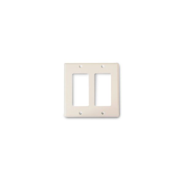 Wirepath™ Midi Decorative Double Gang Wall Plate (Almond)