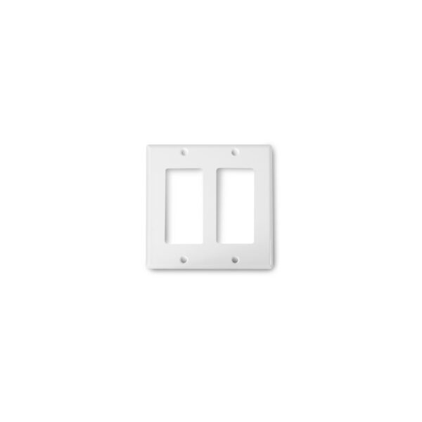 Wirepath™ Midi Decorative Double Gang Wall Plate (White)