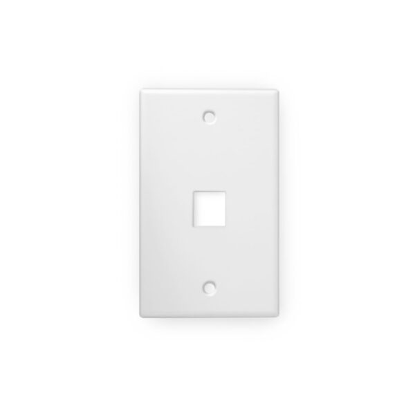 Wirepath™ 1-Port Keystone Wall Plate (White)