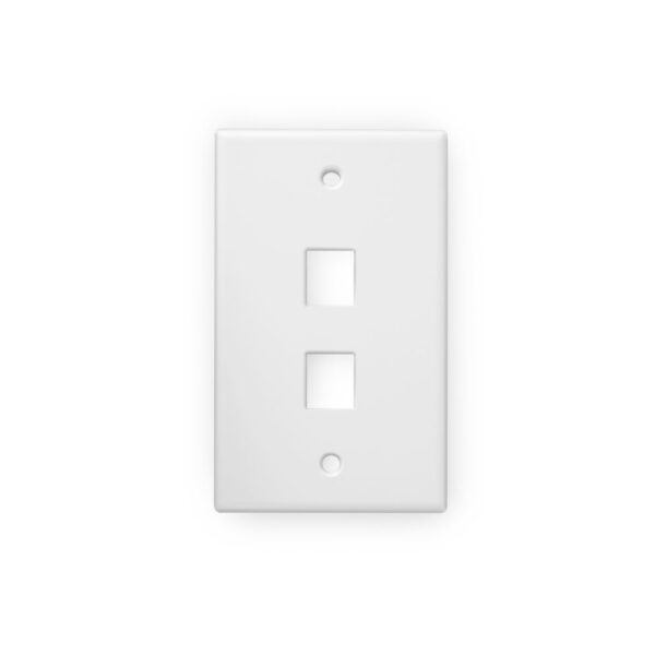 Wirepath™ 2-Port Keystone Wall Plate (White)