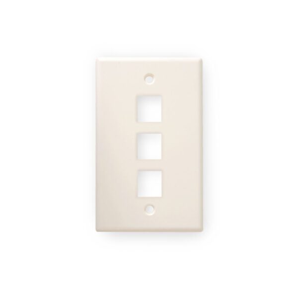 Wirepath™ 3-Port Keystone Wall Plate (White)