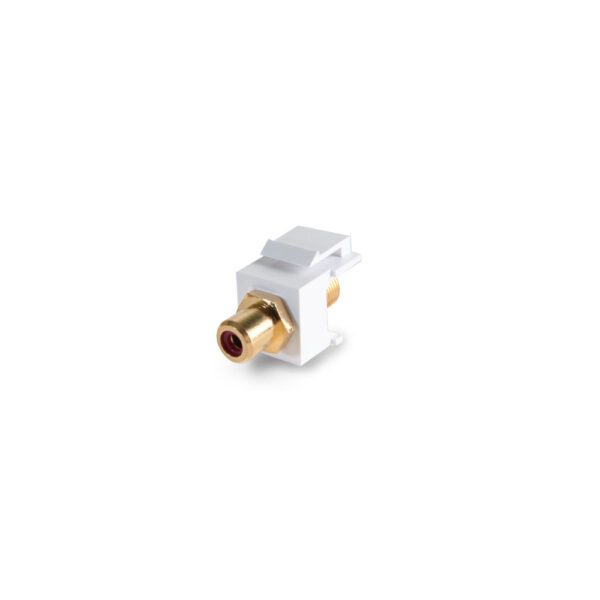 UL-certified Gold-Plated F-Connector to RCA Jack-Red RCA(WH)