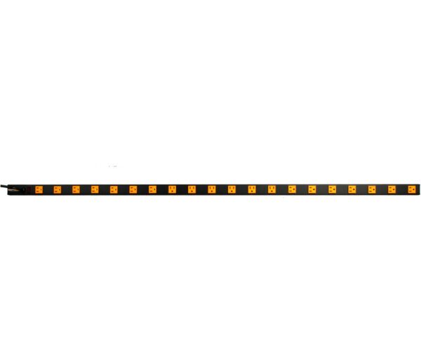 Vertical Rack Mount Power Strip-20 Out-15 AMP-6ft Cord (BLK)