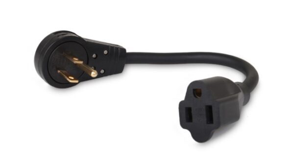 Cable AC, Prise Male 360?,Prise Fem 90? IEC  6'-Noir