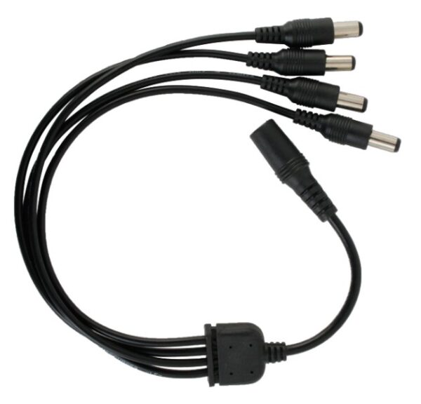 DC Power Splitter Cable-1 Female to 4 Male Connectors