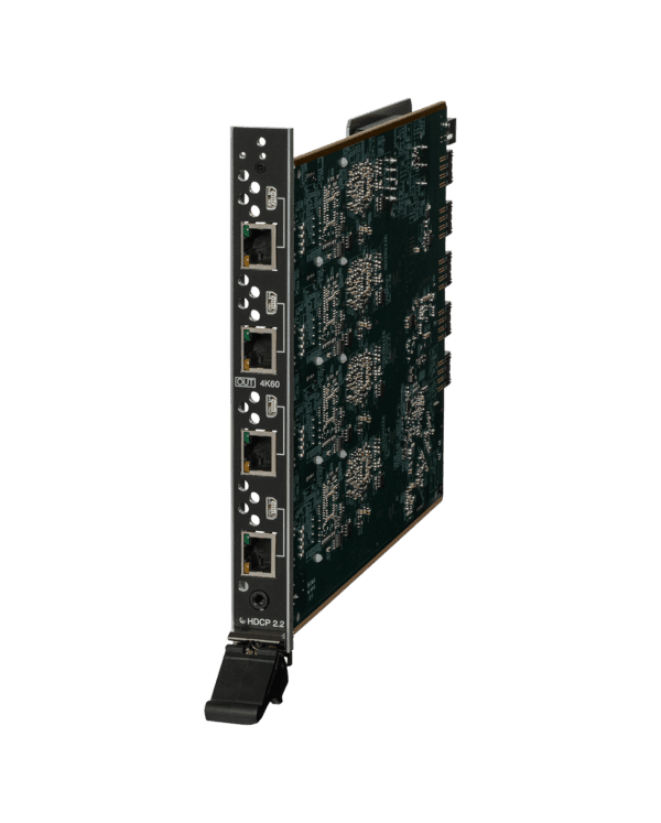 4 connection 4K DXLink twisted pair Enova DGX Output Board includes HDCP compliance, compatible with Enova DGX 800, 1600, 3200 and 6400 Enclosures