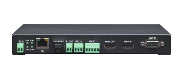 SVSI N2300 Series stand-alone 4K Encoder with one SFP fiber/RJ45 copper network port cage, and one RJ45 (with PoE), IR, serial, KVM-over IP keyboard a - Image 2