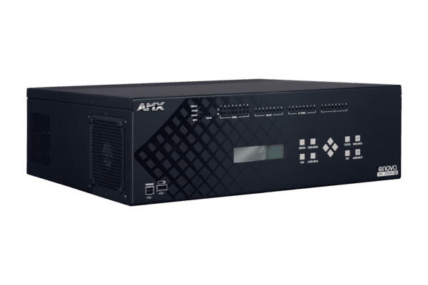 10x4 All-In-One Presentation Switcher with NX Control (Multi-Format, HDMI, 4 DXLink Inputs) - 2x25W 8-Ohm amplifier, includes integrated NX Controller