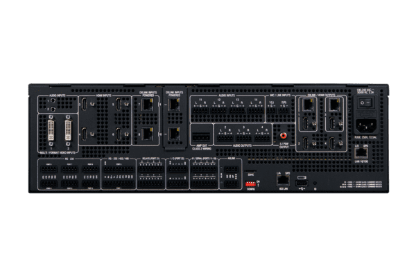 10x4 All-In-One Presentation Switcher with NX Control (Multi-Format, HDMI, 4 DXLink Inputs) - 2x25W 8-Ohm amplifier, includes integrated NX Controller - Image 2