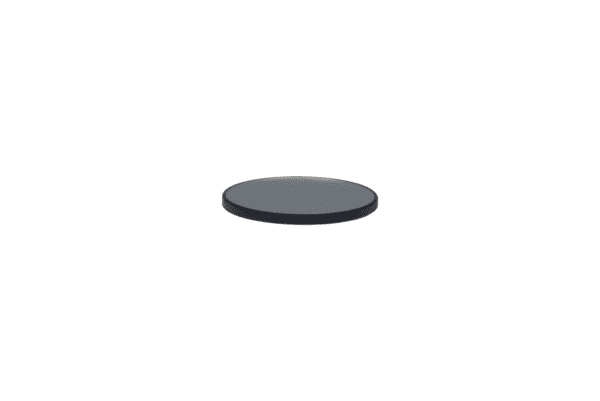 HydraPort 2" Grommet, Gloss Silver in Black Anodized Aluminum
