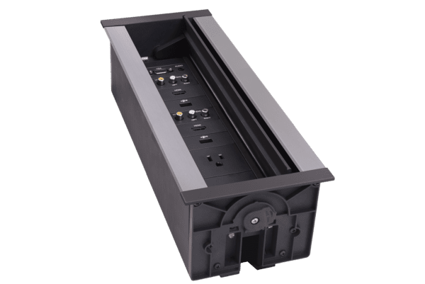 HydraPort 12 Module Connection Port - Silver Model - Modular connectivity system accommodates the diverse needs of conference and meeting room visitor