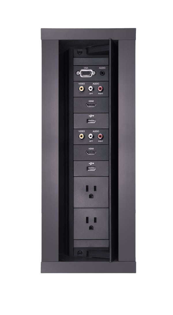 HydraPort 12 Module Connection Port - Black Model - Modular connectivity system accommodates the diverse needs of conference and meeting room visitors - Image 3