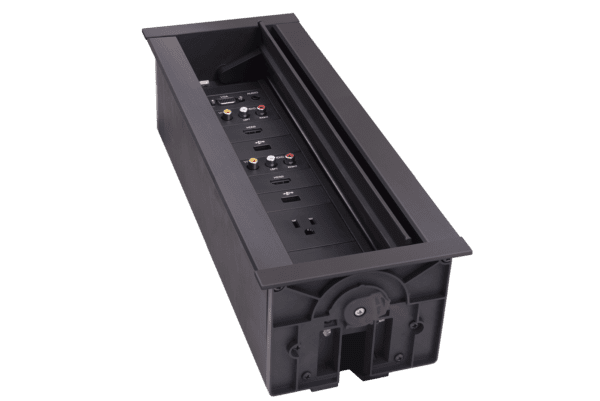 HydraPort 12 Module Connection Port - Black Model - Modular connectivity system accommodates the diverse needs of conference and meeting room visitors