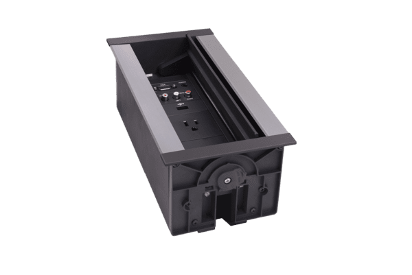 HydraPort 6 Module Connection Port - Silver Model - Modular connectivity system accommodates the diverse needs of conference and meeting room visitors