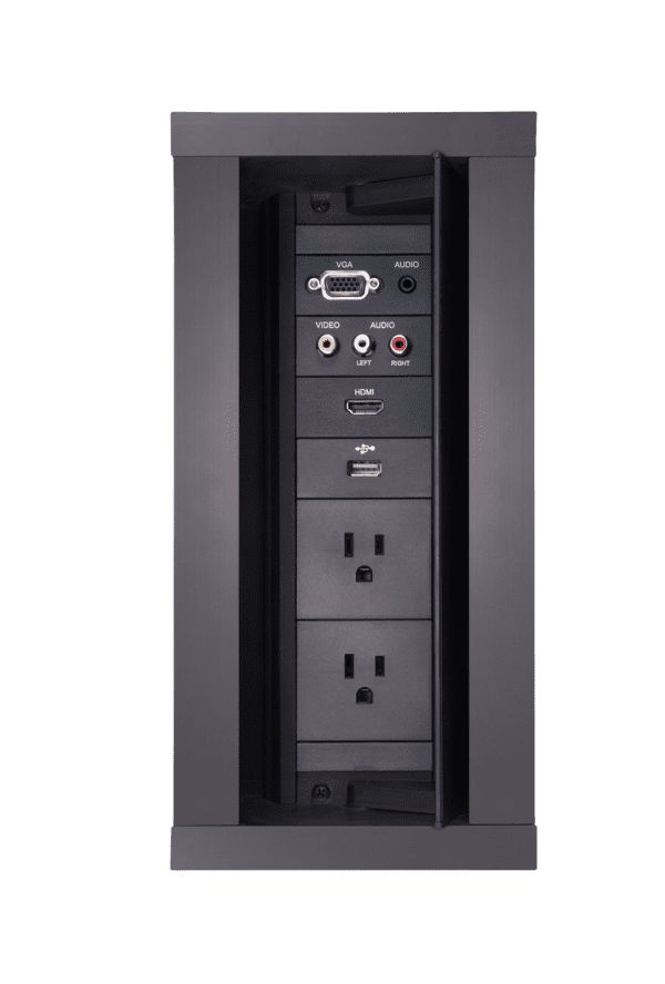HydraPort 9 Module Connection Port - Black Model - Modular connectivity system accommodates the diverse needs of conference and meeting room visitors. - Image 3