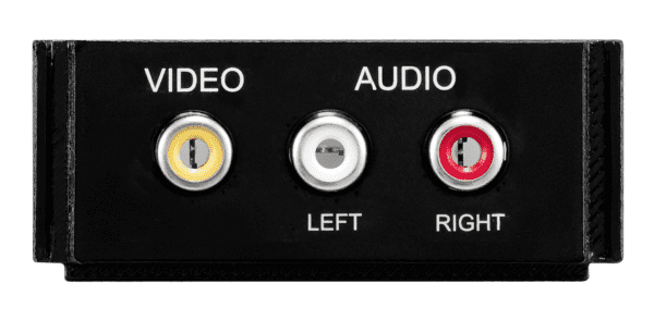 The HPX-AV100-CS+A, Composite with Stereo Module, provides Composite video plus stereo audio connectivity to the HydraPort HPX-600,900,1200 and 1600 C