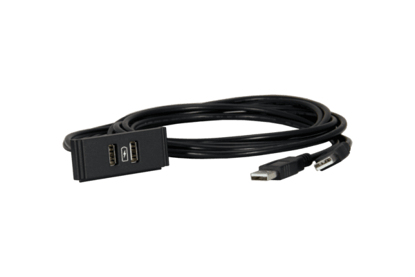 The HPX-N102-USB-PC, Dual USB Module with Printed Charging Symbol provides a dual USB connection to the HydraPort® chassis, it also allows the user to - Image 2