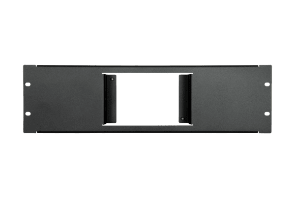 Rack Mount Kit for the 7” Modero X Series Widescreen Landscape Wall Mount Touch Panel mounts panel directly to an equipment rack, compatible with MXD-