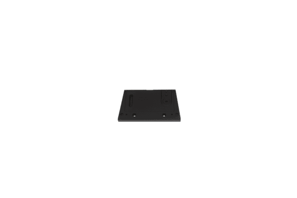 Secure Table Mount Kit for the 7” Modero X Series Tabletop Touch Panel securely mounts panel to a table top via a mounting plate and/or Kensington loc