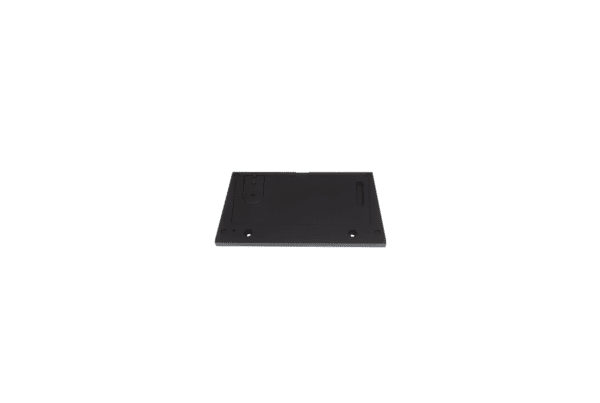 Secure Table Mount Kit for the 10.1” Modero X Series Tabletop Touch Panel securely mounts panel to a table top via a mounting plate and/or Kensington