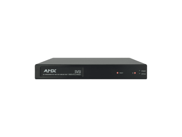 SVSI NMX-ATC-N4321 Audio Transceiver is an audio-over-IP solution that both sends and receives two-channel balanced or unbalanced audio over IP