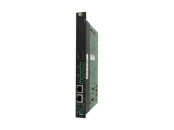 SVSI JPEG2000 Decoder Card with ultra-low latency for 1080p/60hz, RJ45 (with PoE), IR, serial, balanced audio, VGA, and HDMI connectors, AES67 compati