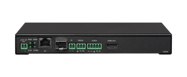 SVSI Stand-alone JPEG2000 Decoder with ultra-low latency for 1080p/60hz, KVM control, one SFP fiber/RJ45 copper network port cage, and one RJ45 (with - Image 2