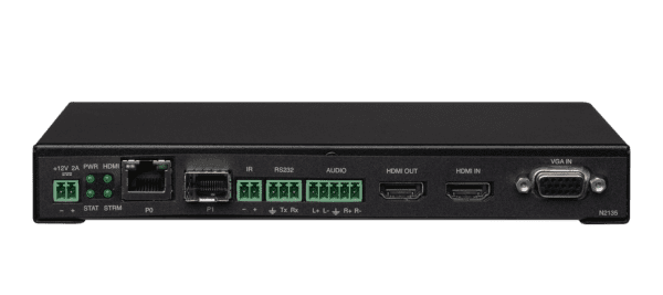 SVSI Stand-alone JPEG2000 Encoder with ultra-low latency for 1080p/60hz, KVM control, one SFP fiber/RJ45 copper network port cage, and one RJ45 (with - Image 2