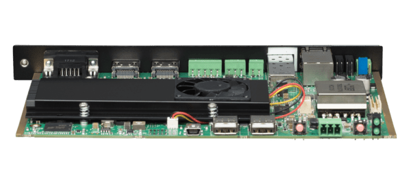 N2400 Series JPEG2000 4K Encoder card, 4K 60 4:4:4 with one SFP fiber/RJ45 copper network port cage, one RJ45 (with PoE), serial, KVM-over IP keyboard - Image 2