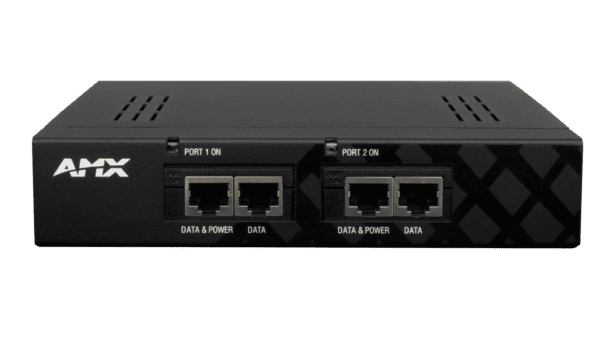 Dual Power over DXLink Controller powers any two DXLink devices by "injecting" power through the twisted pair cable; also accepts I/O control from a N