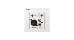 2 channel micro-mixer which keeps the standard wall-panel format of the WPm series, but with USA frame. It allows to a mix a stereo unbalanced signal