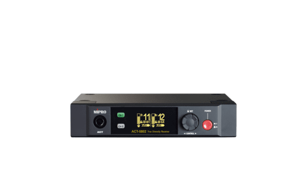 MIPRO - 5 GHz 1/2U Dual-Channel Digital Receiver (5,725~5,850 MHz) built-in antenna