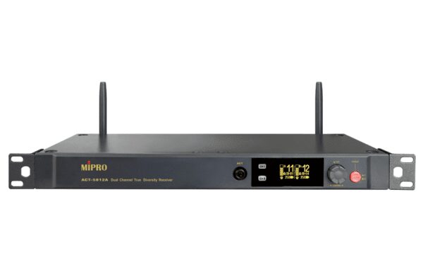 MIPRO - Récepteur numérique double canal 1U 5 GHz (5,725~5,850 MHz) avec antenne détachable