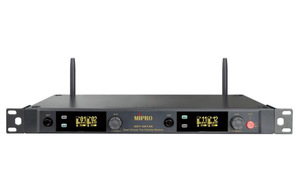 MIPRO -5 GHz 1U Quad-Channel Digital Receiver (5,725~5,850 MHz)  with detachable antenna