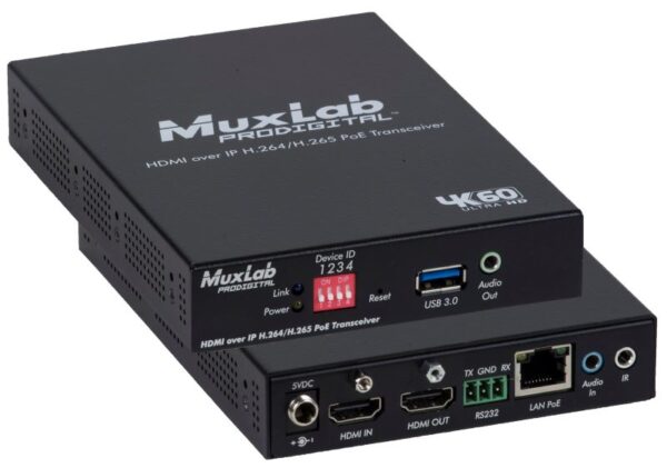 MUXLAB - HDMI over IP H.264/H.265 PoE Transmitter, 4K/60