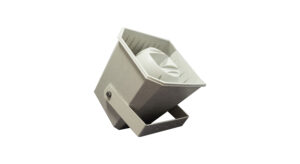 50WRMS 2-way musical horn  70/100V paging and background music applications. Manufactured in reinforced ABS and IP66 rated. Power selection: 3.5/4.5/9