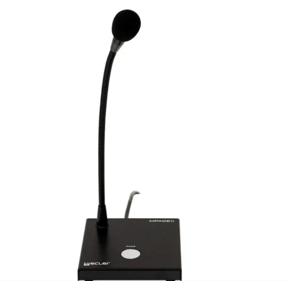 1-zone desktop paging station, compatible with any device including a phantom-powered microphone input