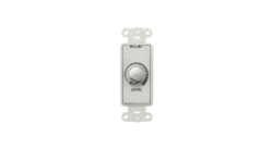 UBWPaVOL is a remote wall panel control for one volume management, in US single gang bare format. It is compatible with all ECLER devices with 0-10VDC