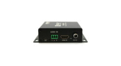 VEO-AEXS4 allows to extract audio signals from HDMI streams up to 4K or to embed a stereo analogue signal into the HDMI, replacing the original sound.