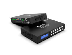 4×4 HDMI 2.0 matrix with support for up to 4K/UHD video resolution, 60 Hz and
4:4:4 chroma sampling. It includes 8 analogue and digital audio de-embed