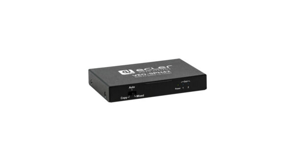 1×2 HDMI splitter for high dynamic range (HDR) formats. It is HDCP 2.2/1.4 compliant and supports 4K/UHD video @ 60 Hz with 4:4:4 chroma sampling, as