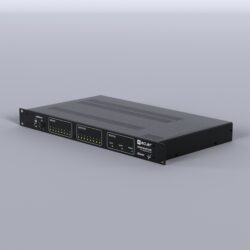 Digital matrix with native processing of 40 inputs and 40 outputs (8 analogue inputs, 8 analogue outputs, 32 Dante™ inputs and 32 Dante™ outputs). MIM