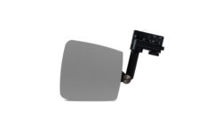 RAILAPTOR is an adapter for hanging compatible loudspeakers from a ceiling light rail. It is suitable for eMOTUS5OD, AUDEO103 and AUDEO106 cabinets an