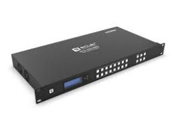8×8 HDMI 2.0 matrix with support for up to 4K/UHD video resolution, 60 Hz and 4:4:4
chroma sampling. It includes 8 analogue audio inputs and 16 analog