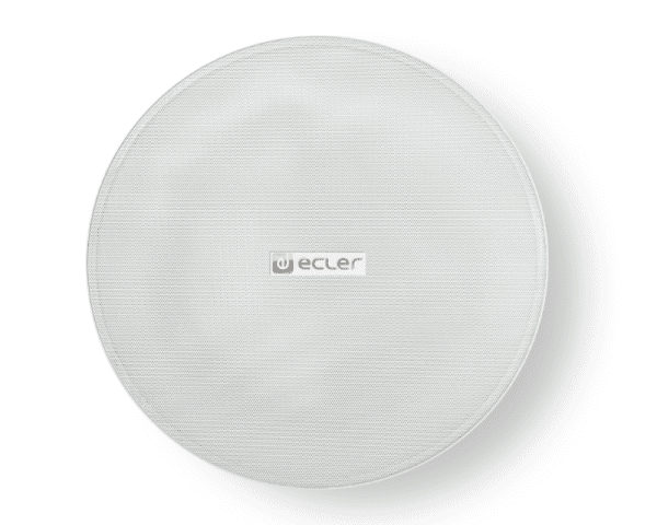 Ecler - 8" in-ceiling Sub-woofer, 80 WRMS at 8 ohms and 70V line transformer with back can and tile bridge (Pair)